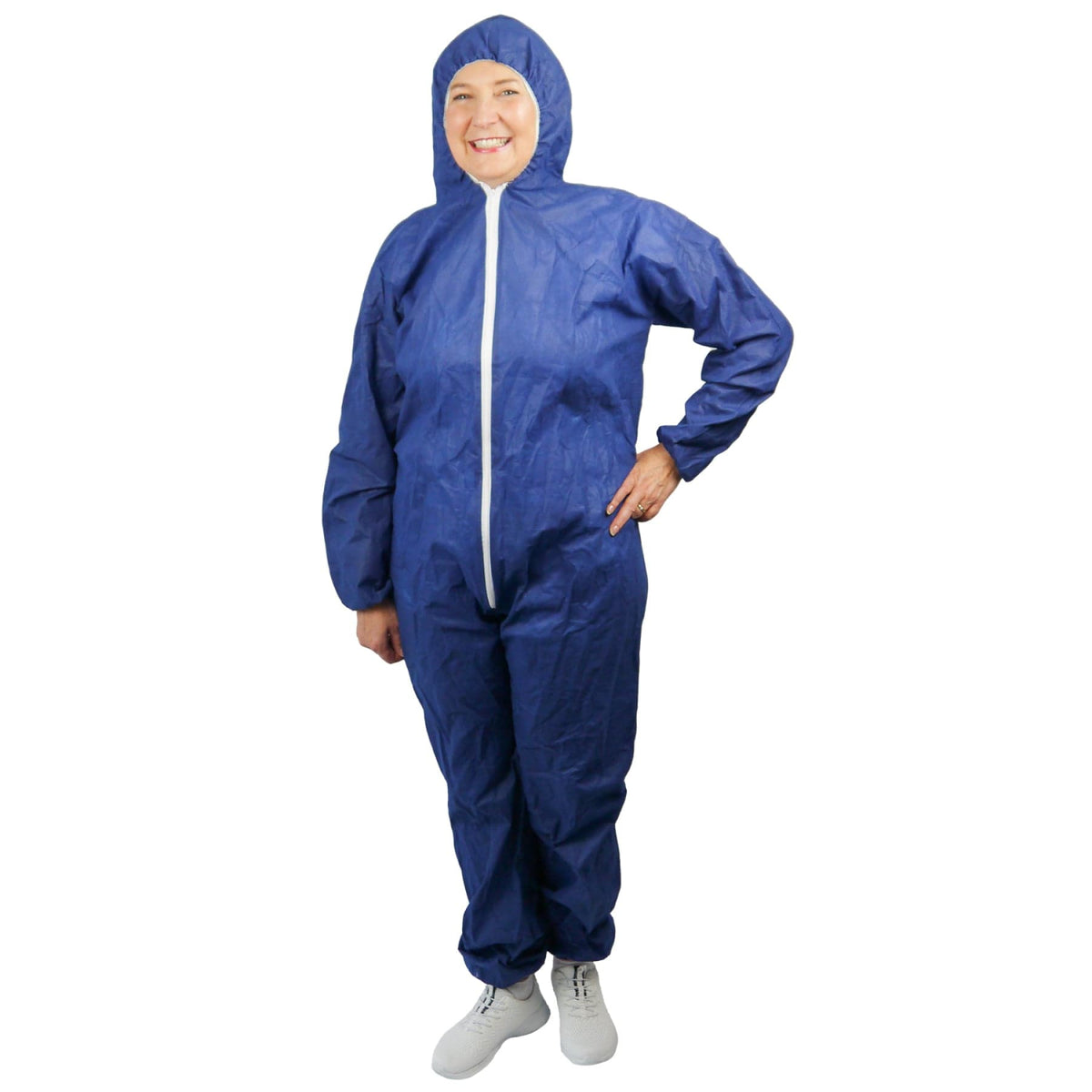 ARNOMED COVER Einwegoverall mit Kapuze, PP, blau 1 Stück, Xxxl
