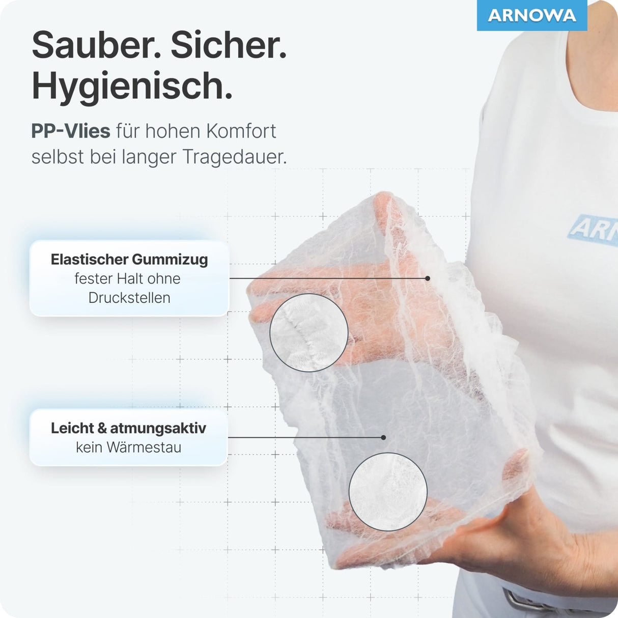 ARNOMED COVER Klipphauben, 52 cm, weiß