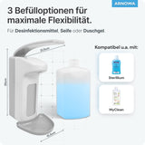 ARNOMED Desinfektionsmittelspender, ABS Kunststoff, weiß