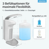ARNOMED Desinfektionsmittelspender, ABS Kunststoff, weiß