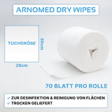ARNOMED Dry Wipes Vliestuchrolle, weiß, 28 x 30 cm