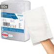 ARNOMED Einmalwaschhandschuh Molton, weiß 1 Karton (20 Beutel × 50 Stück)