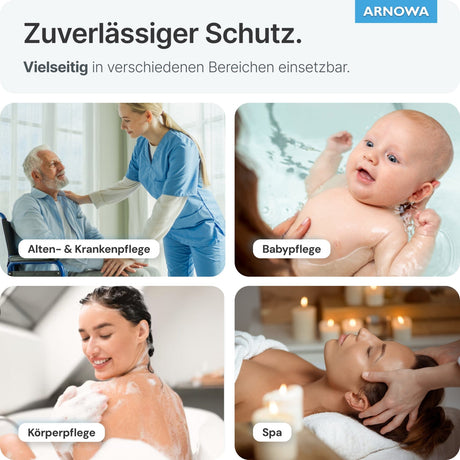 ARNOMED Einmalwaschhandschuh Molton, weiß