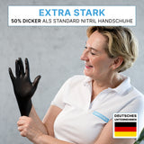 ARNOMED Nitril Black XTRA STRONG Einmalhandschuhe, schwarz
