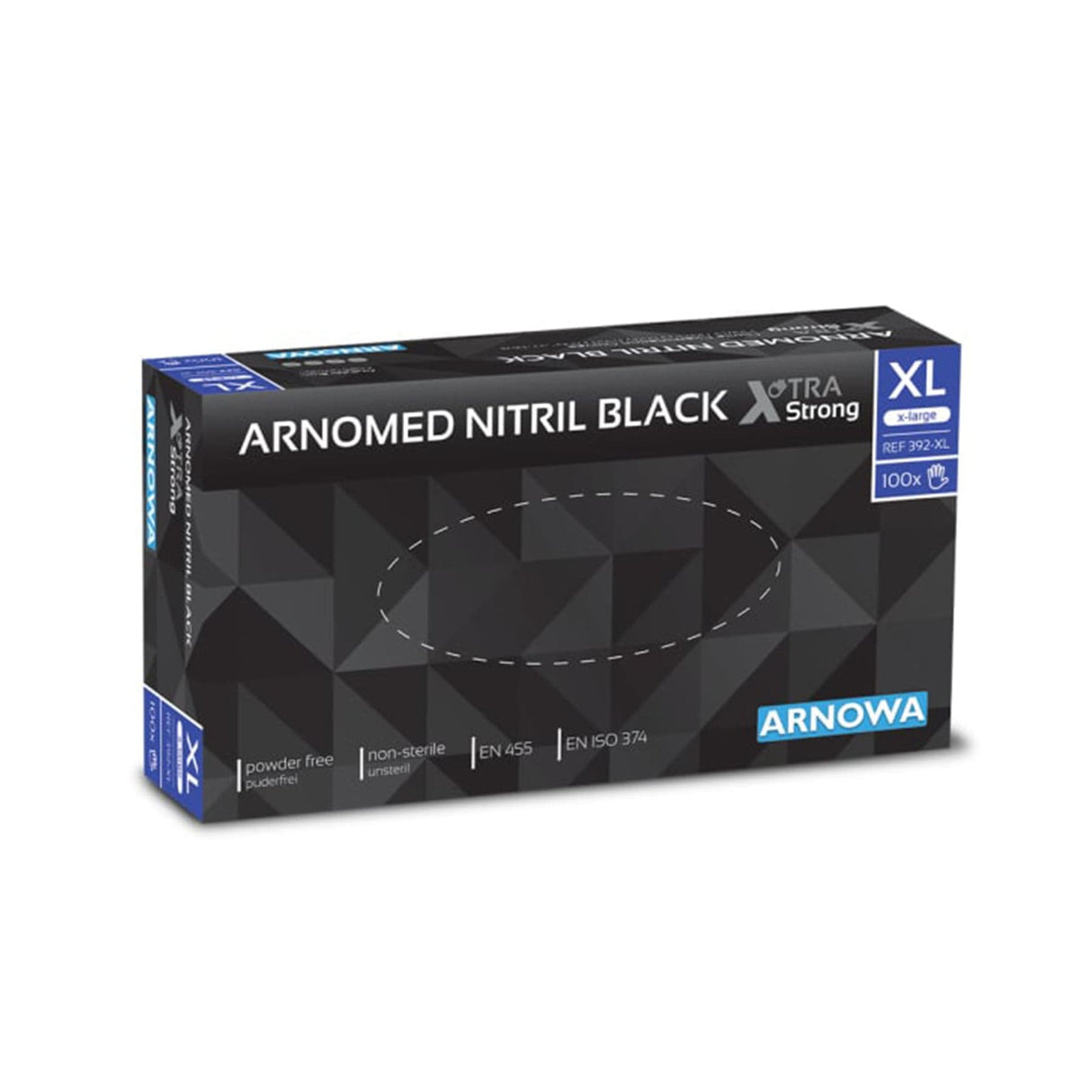 ARNOMED Nitril Black XTRA STRONG Einmalhandschuhe, schwarz XL / Packung (100 Stück)
