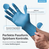 ARNOMED Nitril Blue Einmalhandschuhe, puderfrei, blau