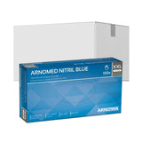 ARNOMED Nitril Blue Einmalhandschuhe, puderfrei, blau XXL / Karton (10 Packungen × 90 Stück)