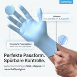 ARNOMED Nitril Ice Blue Einmalhandschuhe, puderfrei, hellblau