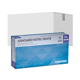 ARNOMED Nitril White Einmalhandschuhe, puderfrei, weiß XL / Karton (10 Packungen × 100 Stück)