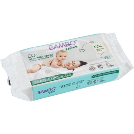 Bambo® Nature Feuchttücher, mit Klebeverschluss 1 Karton (14 Packungen × 50 Stück)