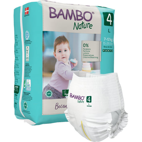 Bambo® Nature Pants Windeln, Größe 4, 7 - 14 kg Größe 4, 7–14 kg, 1 Karton (5 Packungen × 20 Stück)