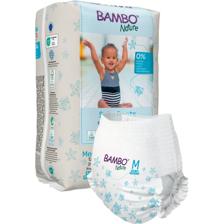 Bambo® Nature Schwimmwindeln, Größe M, 12+ kg Größe M 12 Kg, 1 Karton (10 Packungen × 12 Stück)