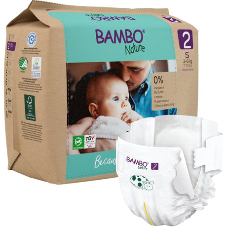 Bambo® Nature Windeln, Größe 2, 3 - 6 kg
