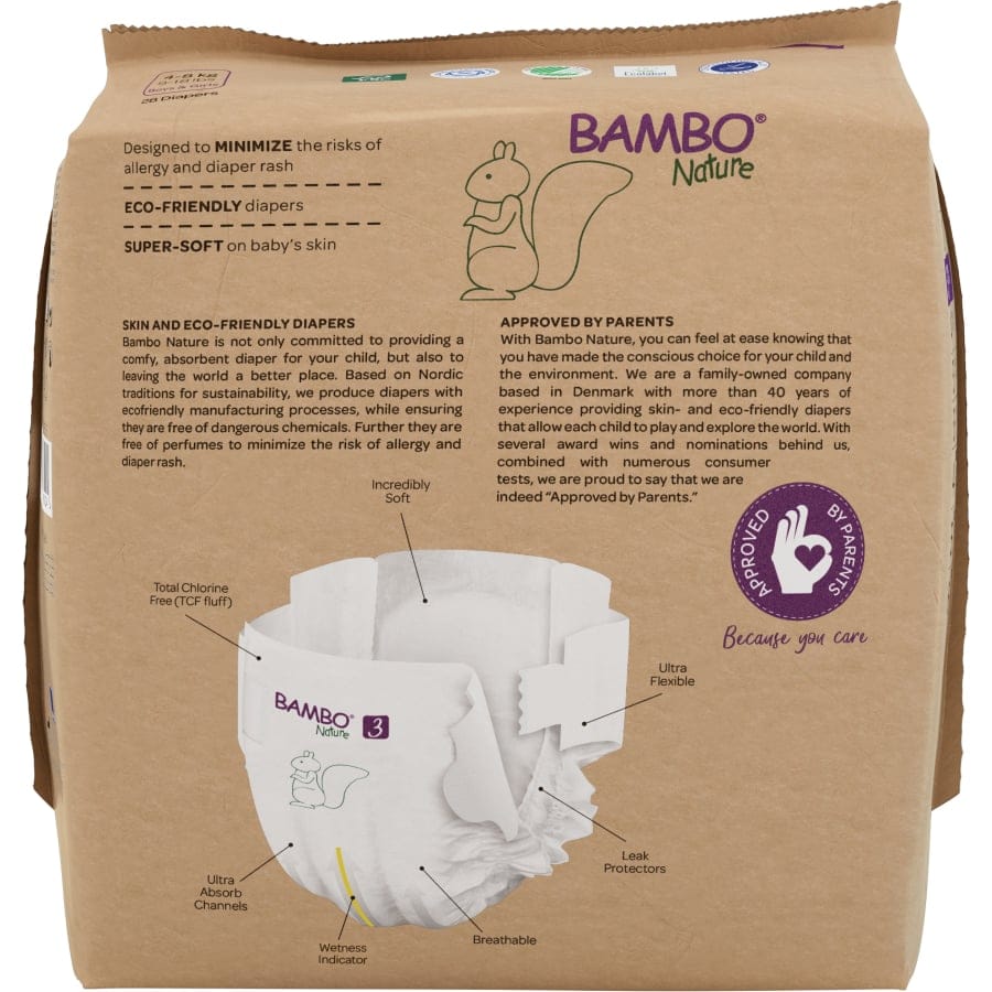 Bambo® Nature Windeln, Größe 3, 4 - 8 kg