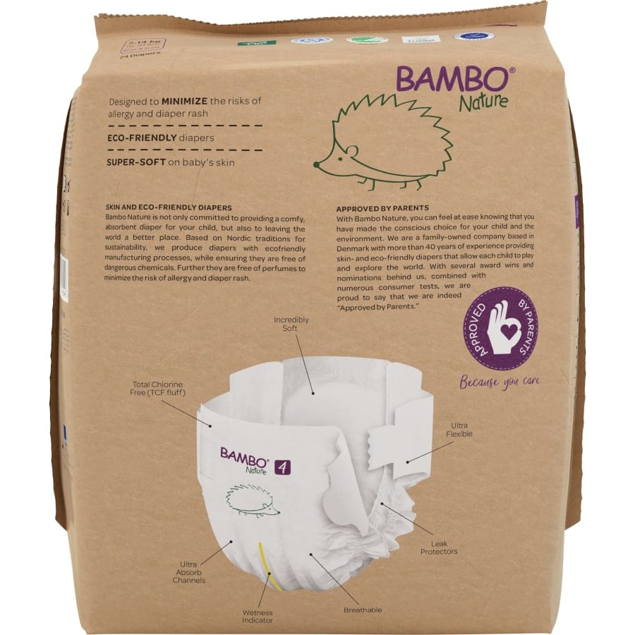 Bambo® Nature Windeln, Größe 4, 7 - 14 kg
