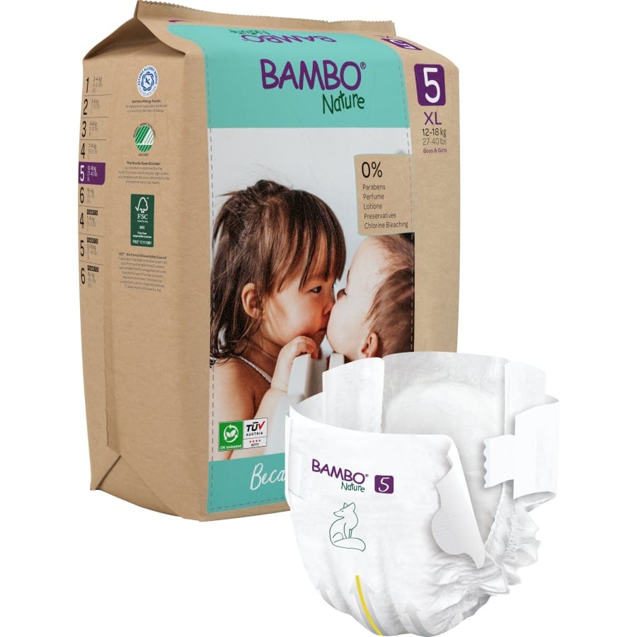 Bambo® Nature Windeln, Größe 5, 12 - 18 kg