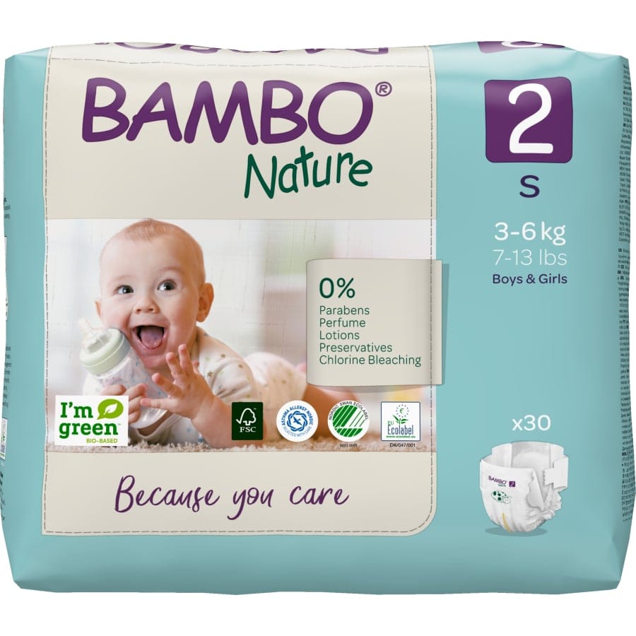 Bambo® Windeln Nature Größe 2, 3–6 kg, 1 Packung, 30 Windeln