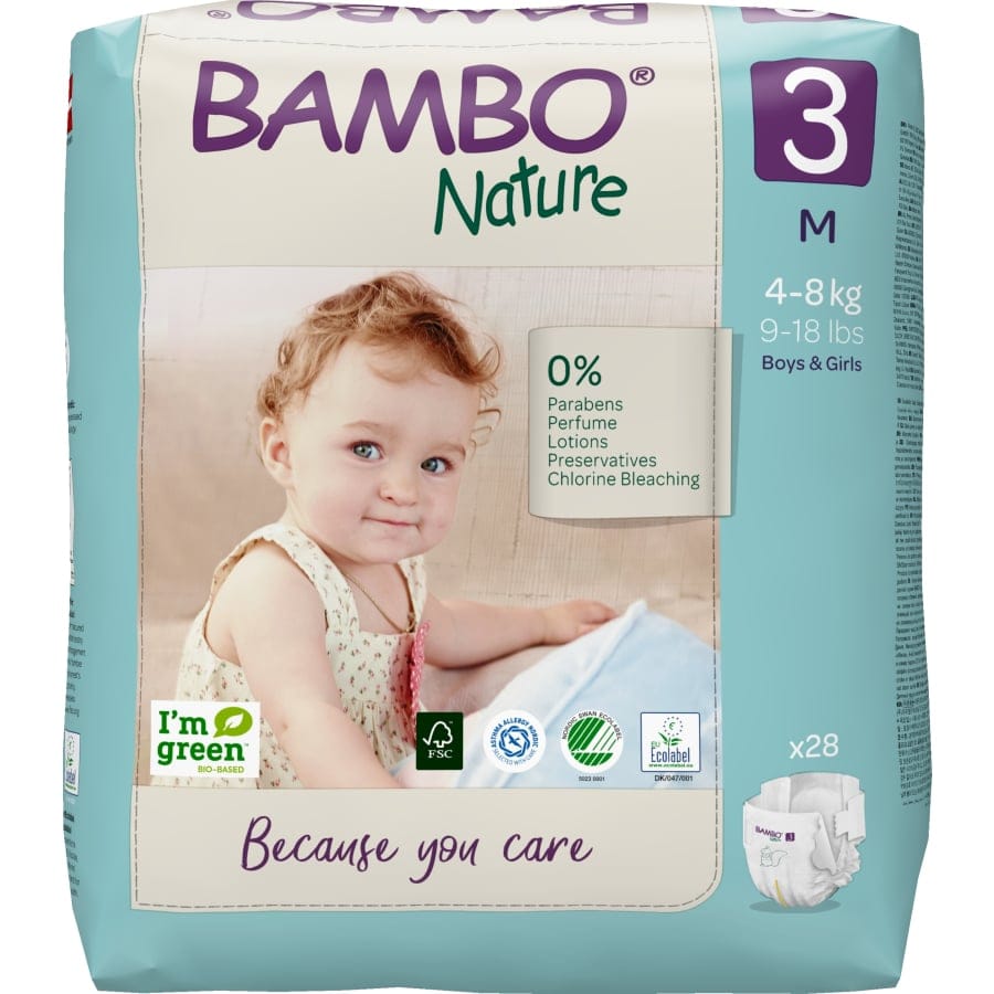 Bambo® Windeln Nature Größe 3, 4–8 kg, 1 Packung, 28 Windeln