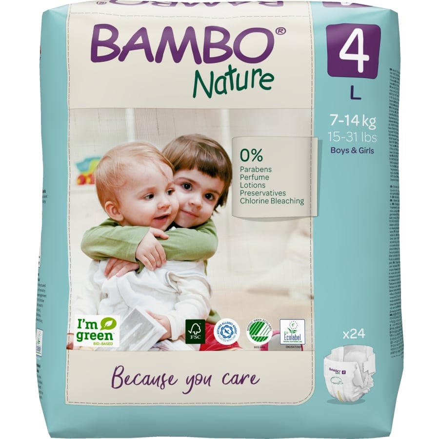 Bambo® Windeln Nature Größe 4, 7–14 kg, 1 Packung, 24 Windeln