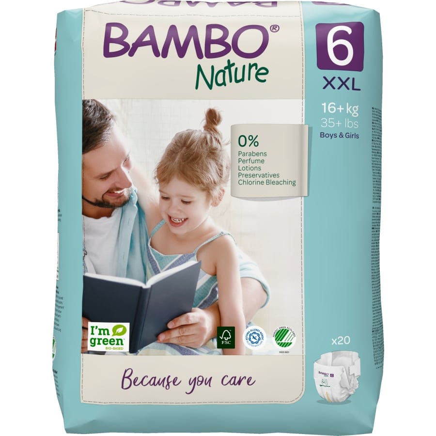 Bambo® Windeln Nature Größe 6, 16 kg, 1 Packung, 20 Windeln