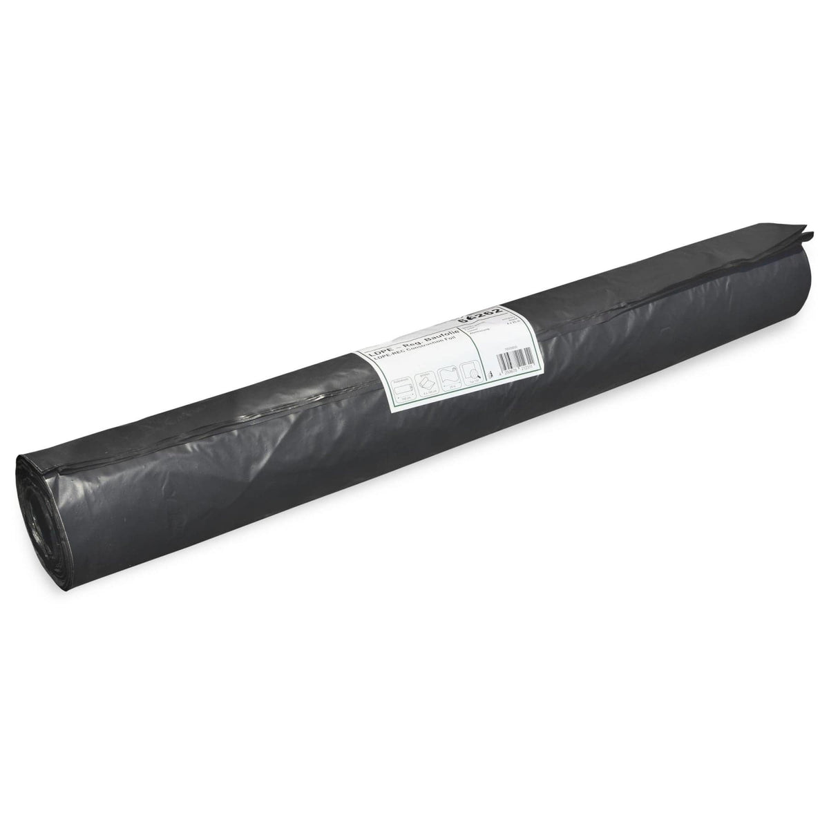 Baufolie LDPE-Regenerat, 100% Recyclingmaterial 4 X 25 m Typ 150 Schwarz