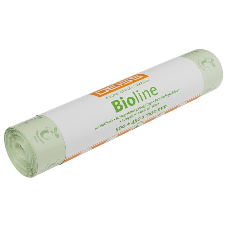 DEISS BIOLINE Bioabfallsäcke 160 Liter ecovio® Biokunststoff 1 Rolle = 3 Saecke