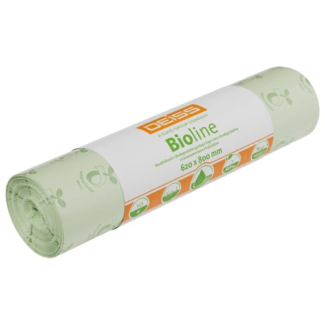 DEISS BIOLINE Bioabfallsäcke 60 Liter ecovio® Biokunststoff 1 Karton = 50 Rollen á 500 Saecke
