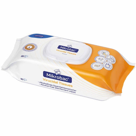 Bode Mikrobac Virucidal Tissues Desinfektionstücher Flow-Pack = 80 Tücher