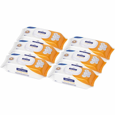 Bode Mikrobac Virucidal Tissues Desinfektionstücher Karton = 6 Flowpacks à 80 Tücher