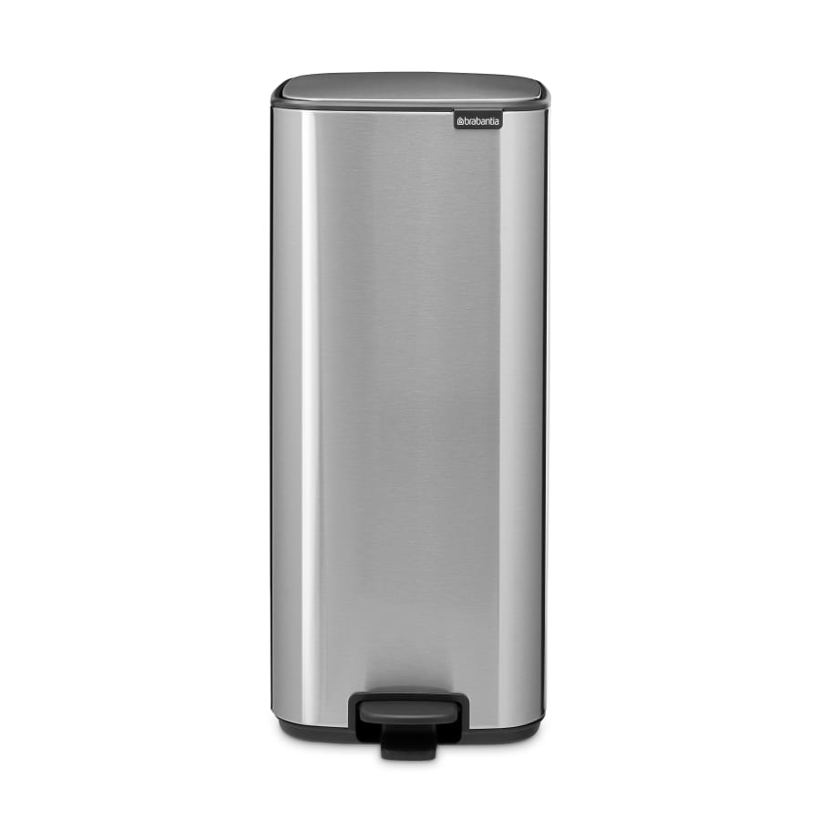 Brabantia Bo Treteimer mit Pedal, 30 Liter matt steel fingerprint proof
