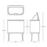 Brabantia Bo Touch Bin Abfalleimer, 11 + 23 Liter