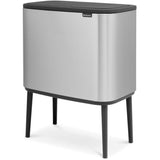 Brabantia Bo Touch Bin Abfalleimer, 3 x 11 Liter matt steel fingerprint proof