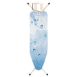 Brabantia Bügeltisch Größe B, 124 x 38 cm, Streckmetall, 4 Arbeitshöhen Ice Water / Ivory