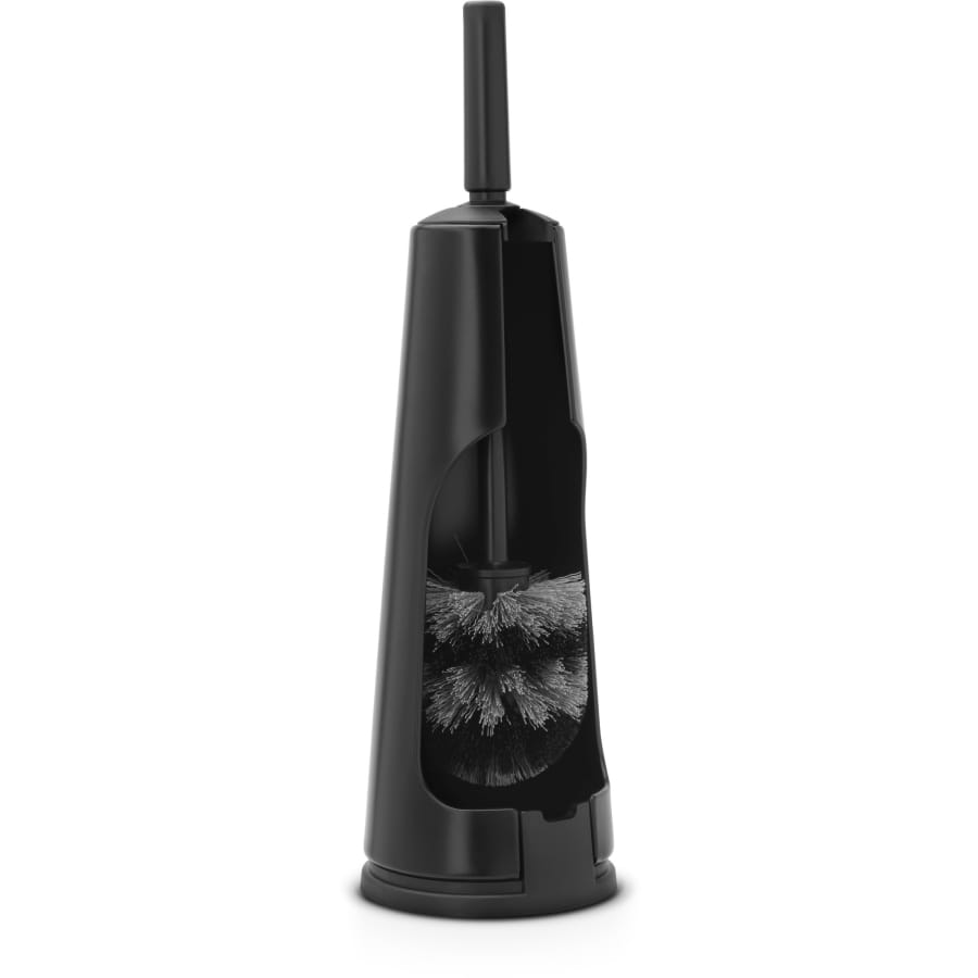 Brabantia Classic Toilettenbürstengarnitur mit Halter, 42 cm matt black