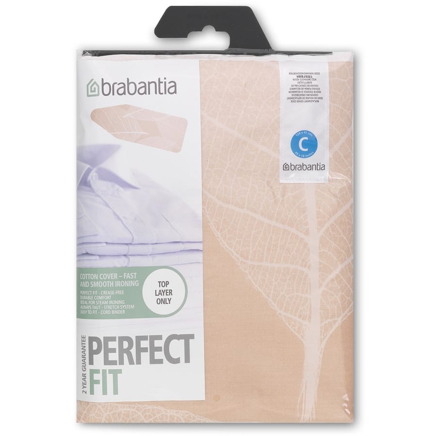 Brabantia Ersatz-Bügeltischbezug Größe C, 124 x 45 cm, Baumwolle, 2 mm Polster