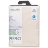 Brabantia Ersatz-Bügeltischbezug Größe C, 124 x 45 cm, Baumwolle, 2 mm Polster Gemischt (neutral)
