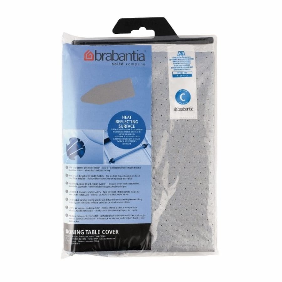 Brabantia Ersatz-Bügeltischbezug Größe C, 124 x 45 cm, metallisierte Baumwolle