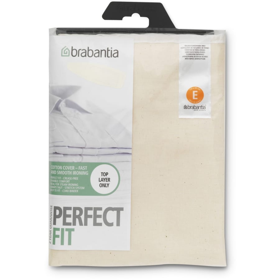 Brabantia Ersatz-Bügeltischbezug Größe E, 135 x 49 cm, Baumwolle, 2 mm Polster
