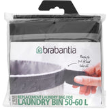 Brabantia Ersatz-Wäschesack mit Klettverschluss, grau 50-60 Liter