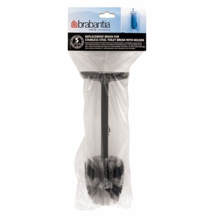 Brabantia Ersatzbürste für Toilettenbürstengarnitur Edelstahl, Stiellänge 29 cm