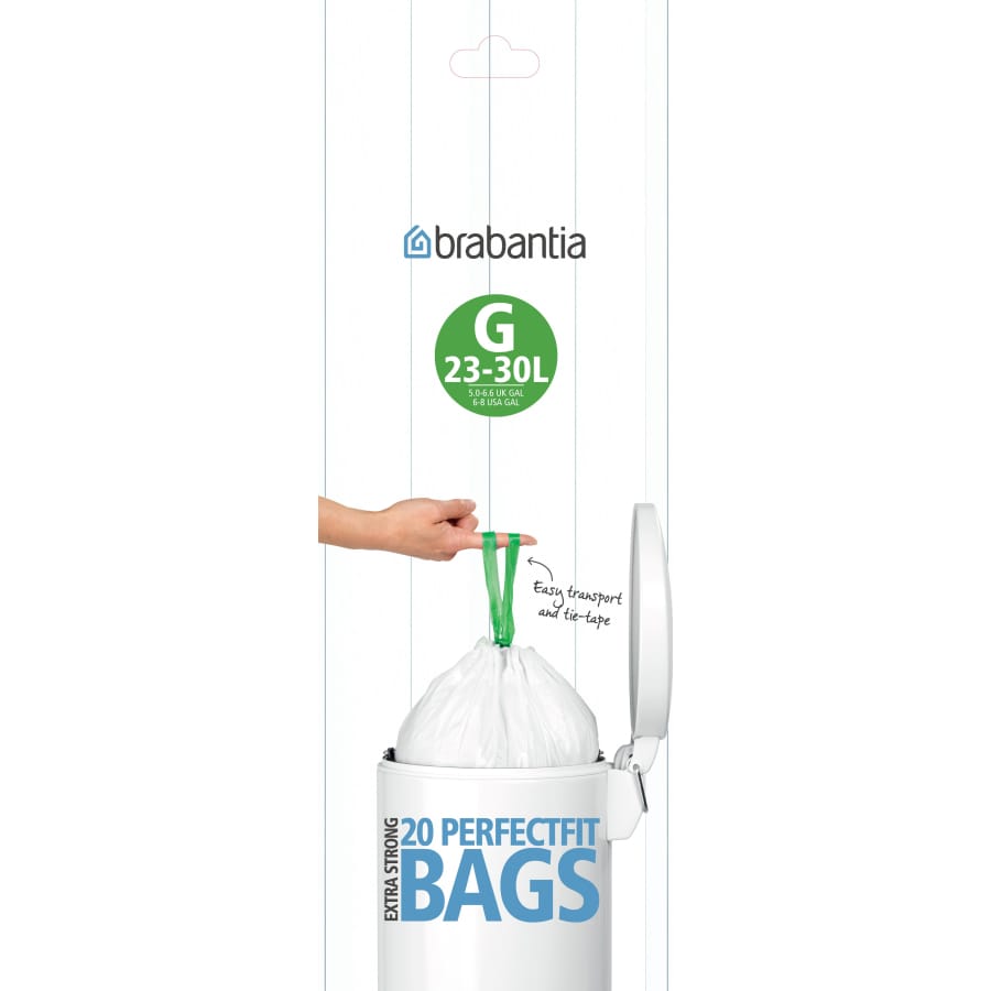 Brabantia (G) Müllbeutel, 30 Liter, auf Rolle Karton (12 Rollen, 240 Beutel)