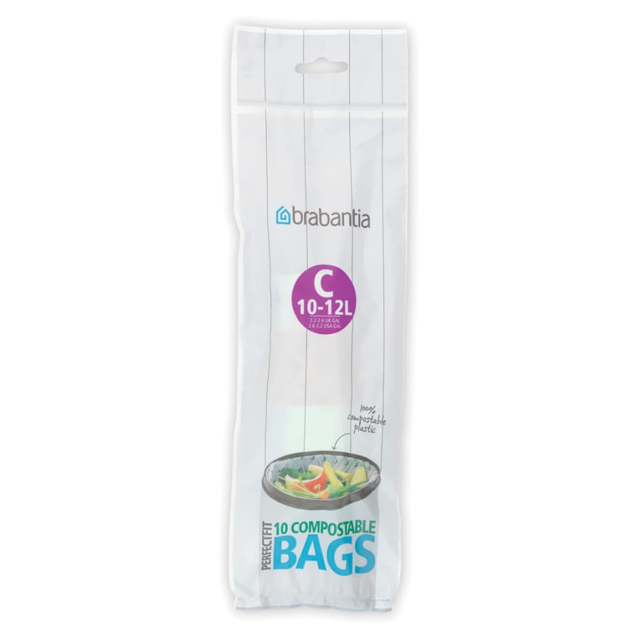 Brabantia kompostierbare Müllbeutel, 12 Liter, Code C und K (Twin Bin)
