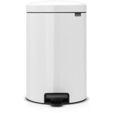 Brabantia NewIcon Treteimer, 20 Liter weiß mit zinkeinsatz