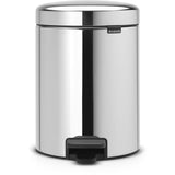 Brabantia NewIcon Treteimer, 5 Liter brilliant steel