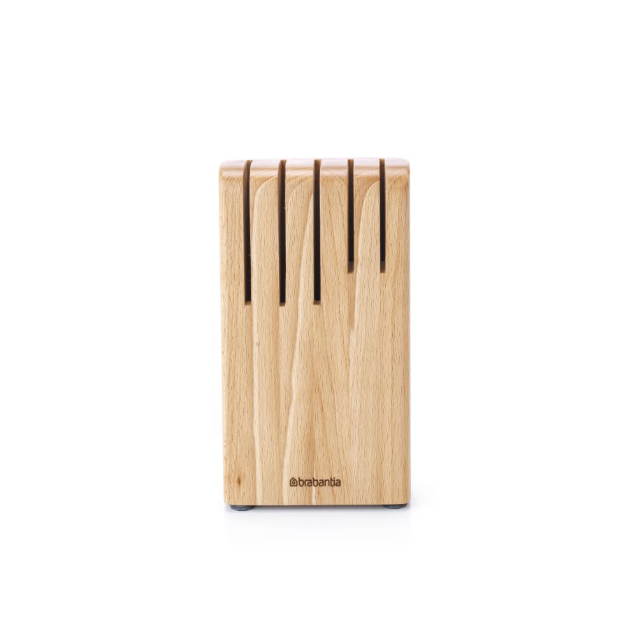 Brabantia Profile Messerblock aus Holz für 5 Messer, ohne Messer