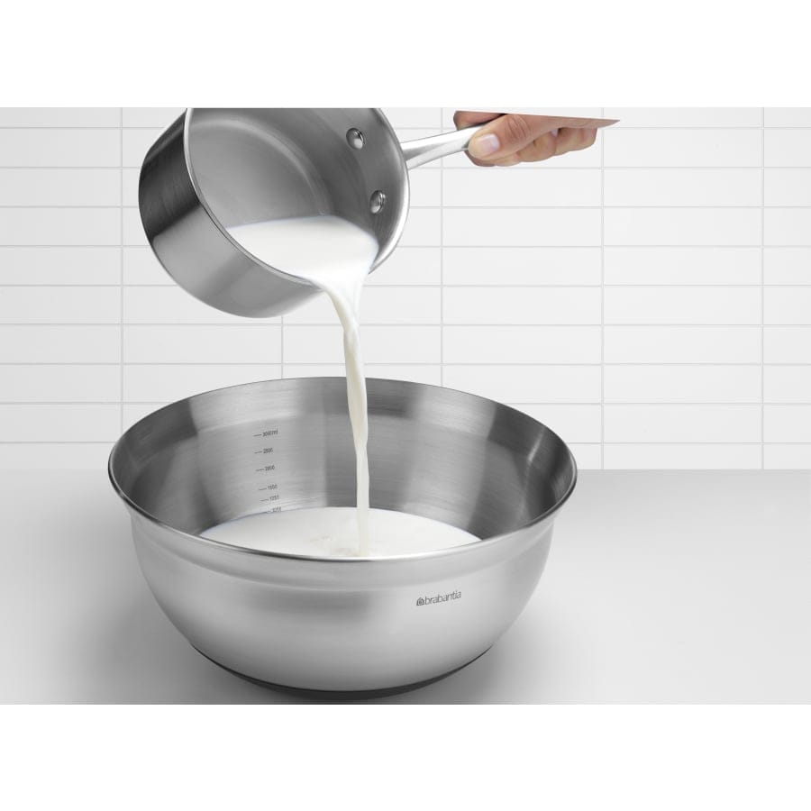 Brabantia Profile Rührschüssel, Edelstahl, Matt Steel/Black