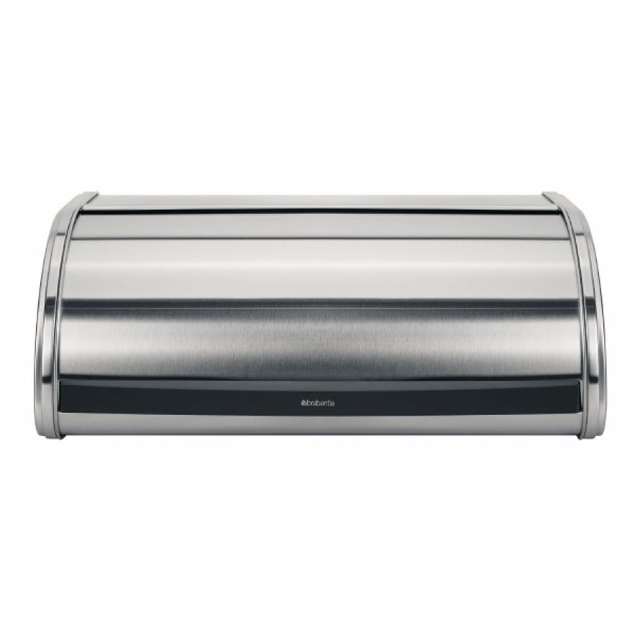 Brabantia Rollbrotkasten, 16 Liter matt steel mit schwarzen seiten