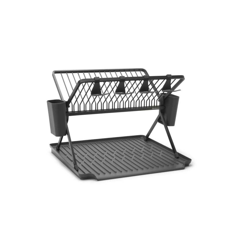 Brabantia SinkSide Abtropfgestell faltbar groß, für 17 Teller dark grey