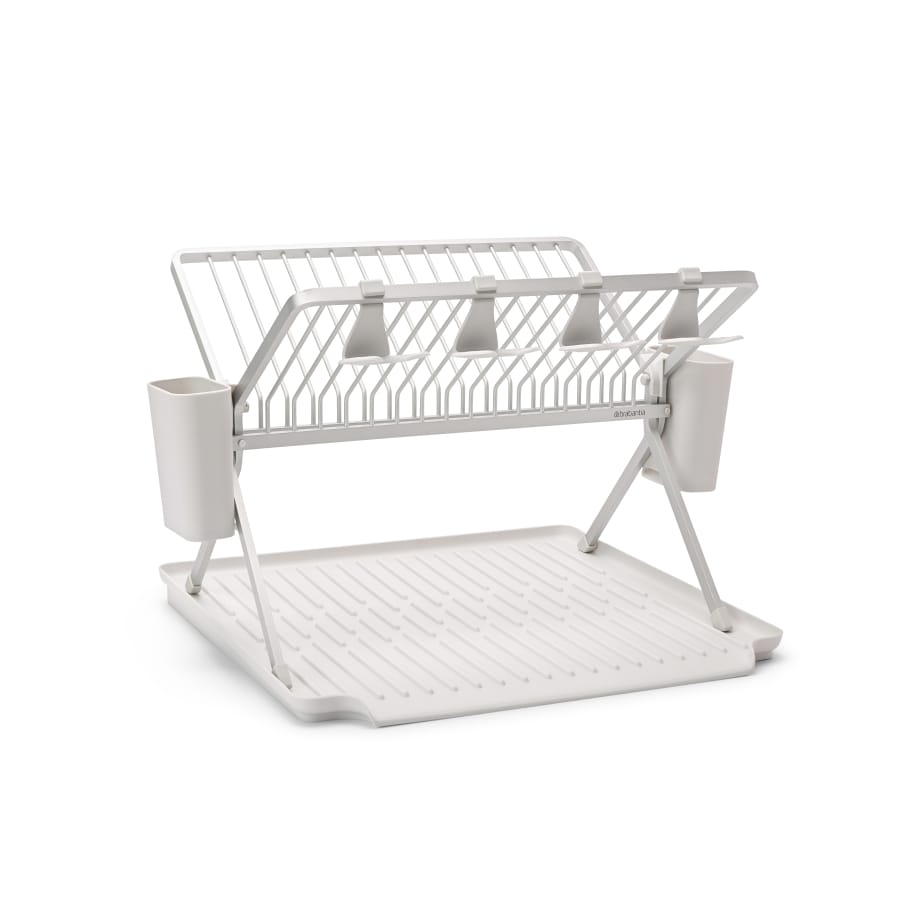 Brabantia SinkSide Abtropfgestell faltbar groß, für 17 Teller light grey