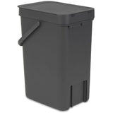 Brabantia Sort & Go Abfalleimer, 12 Liter grey